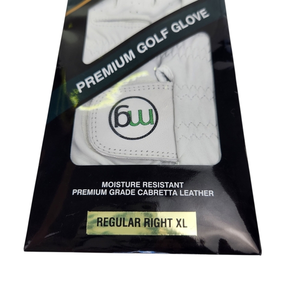 MG Golf DynaGrip Elite Golf Glove XL Regular Right Cabretta Leather White - Picture 2 of 4